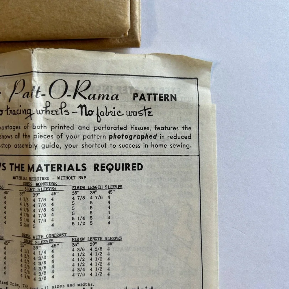 Patt-O-Rama Vintage 50's 60's‎ Pattern #8186 Size 16